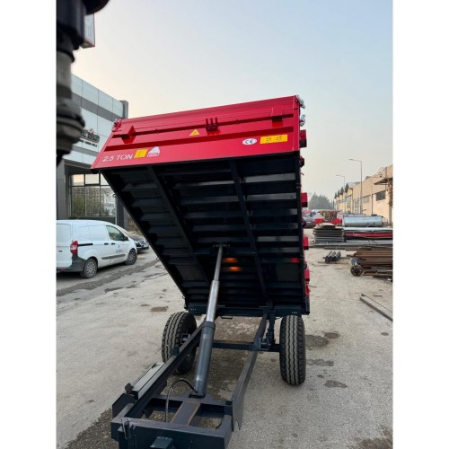 Azimli 2,5 Ton Römork – Yağlı Frenli, Arkaya Devirme, İlave Kapaklı Model